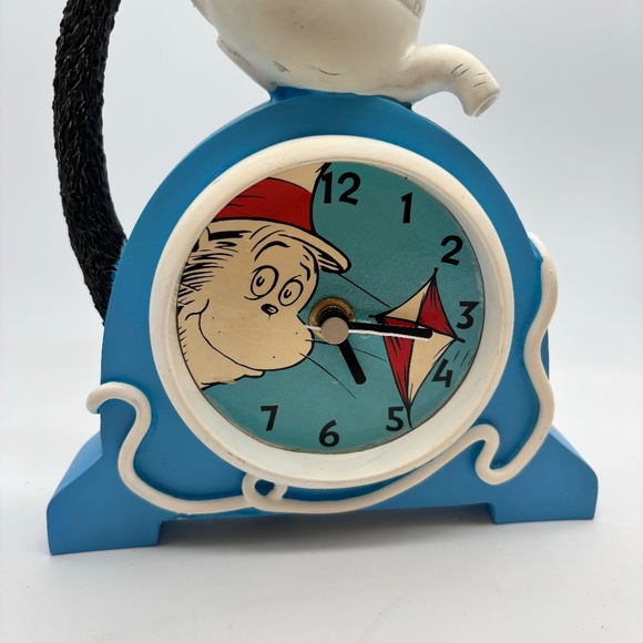 Dr. Seuss The Cat in the Hat Tabletop/Hanging Ceramic Unique Clock - Picture 2 of 16